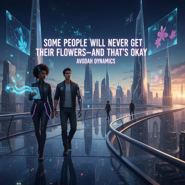 Futuristic hologram cityscape in Avodah Dynamics Christian lifestyle