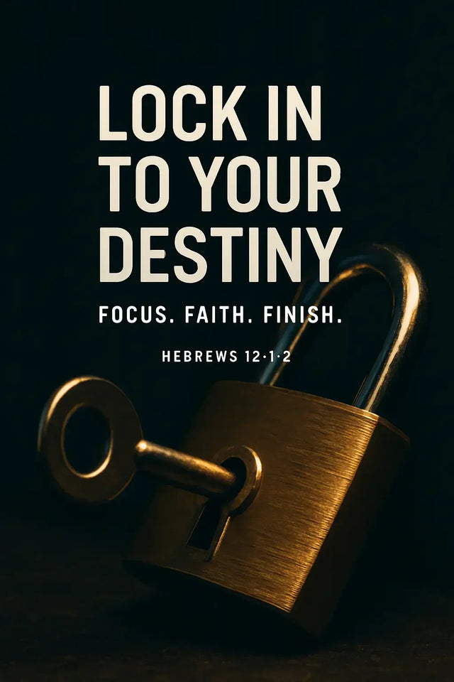 Brass padlock with key unlocking God-given destiny