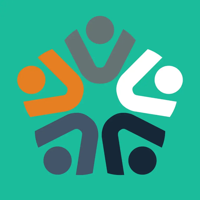 Abstract figures in star shape symbolizing cultural intelligence and embracing diversity