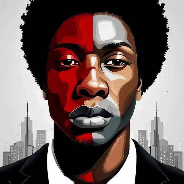 Bearded man in suit unveiling authenticity and redefining success