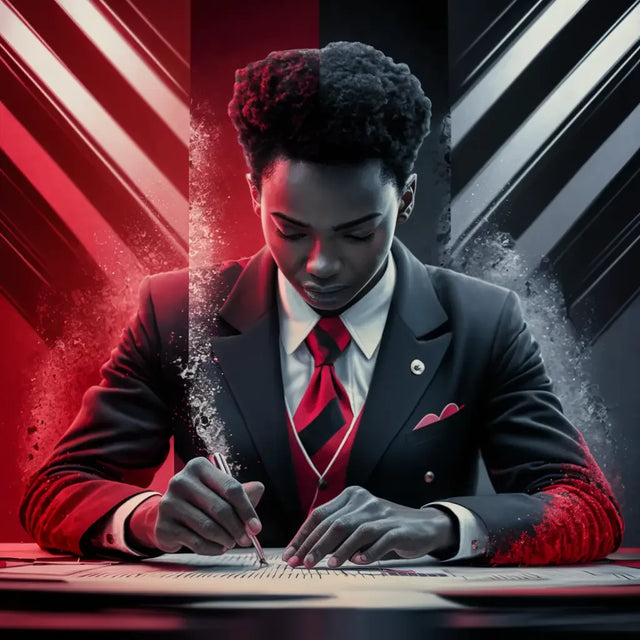 Cosmetics on table for strong leadership foundation