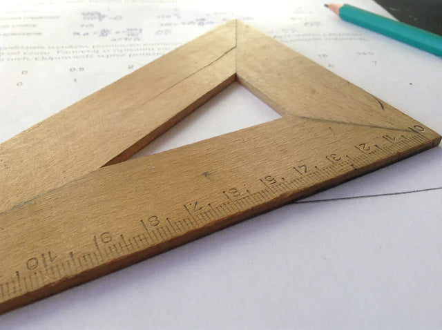 Wooden right triangle ruler supporting positive school culture and student engagement