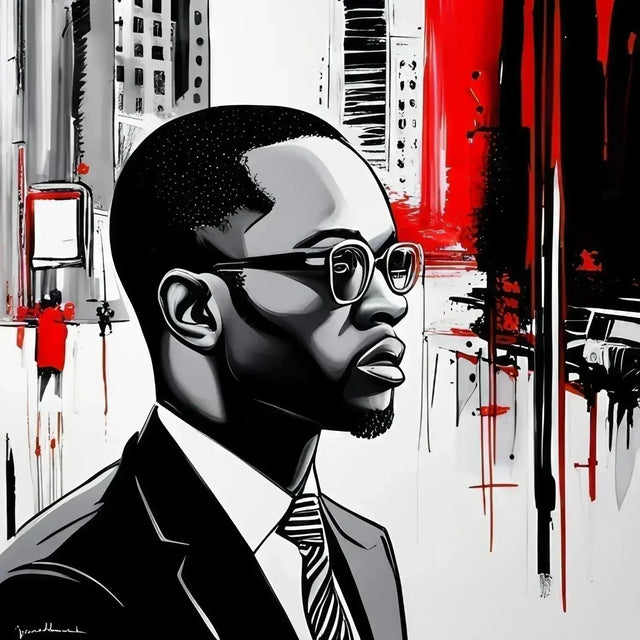 Man in a suit and tie with sunglasses symbolizing passionate pursuit beyond comfort zones.