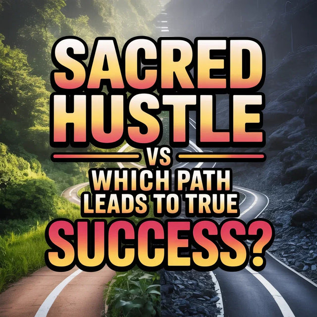 Split road symbolizing sacred hustle versus toxic hustle in hustle culture article