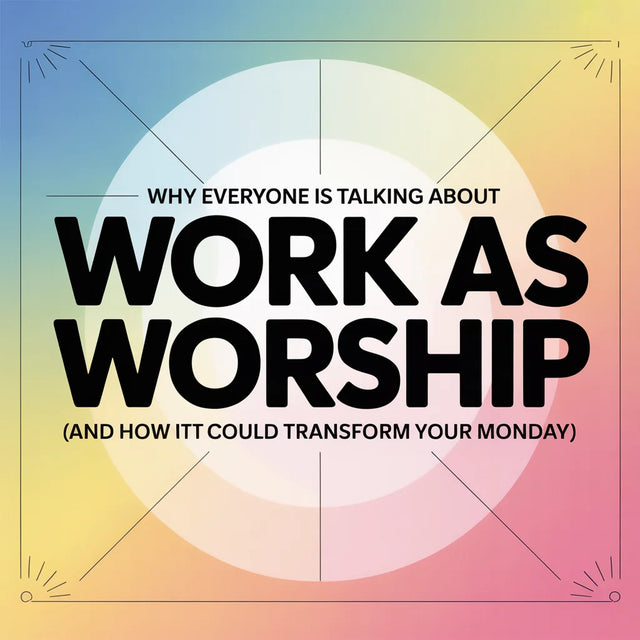 Graphic design illustrating work as worship for Monday Morning Anticipation article