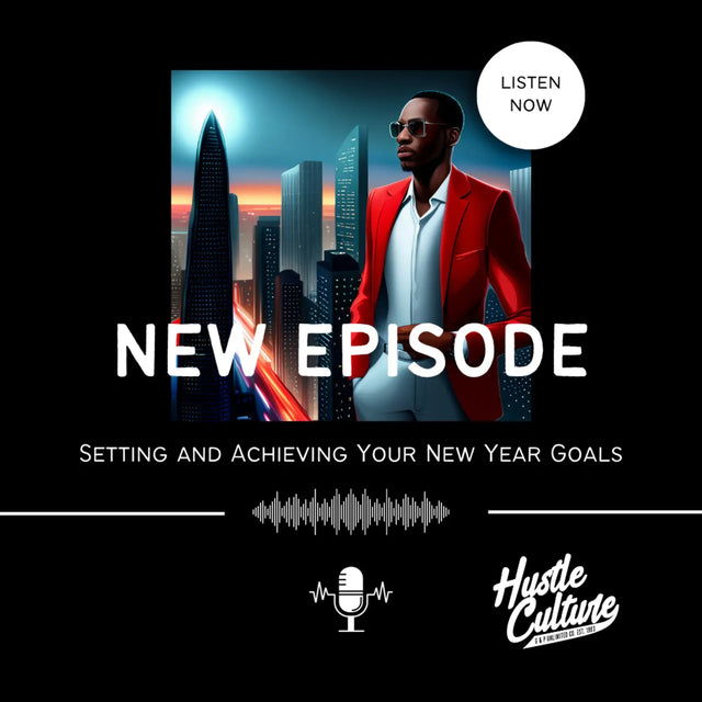 Podcast episode cover illustrating setting and achieving your Year Goals with Avodah Dynamics.