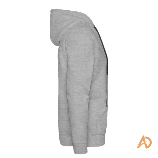Light gray side view of the Hustle City Hoodie, embodying urban style and premium quality