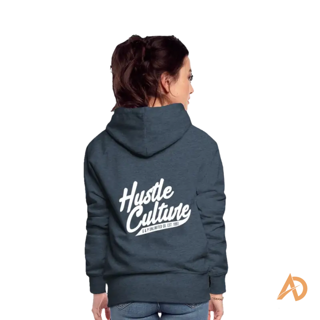 Dark gray Hustle Girl Hoodie showcasing empowering text for modern women embracing hustle culture