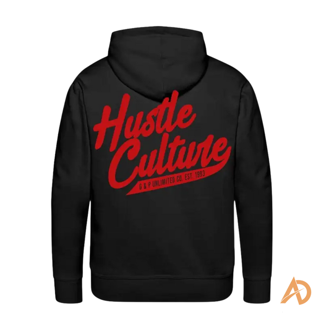 Black premium hoodie featuring Hate Culture, ideal for the Relentless Ambition lifestyle