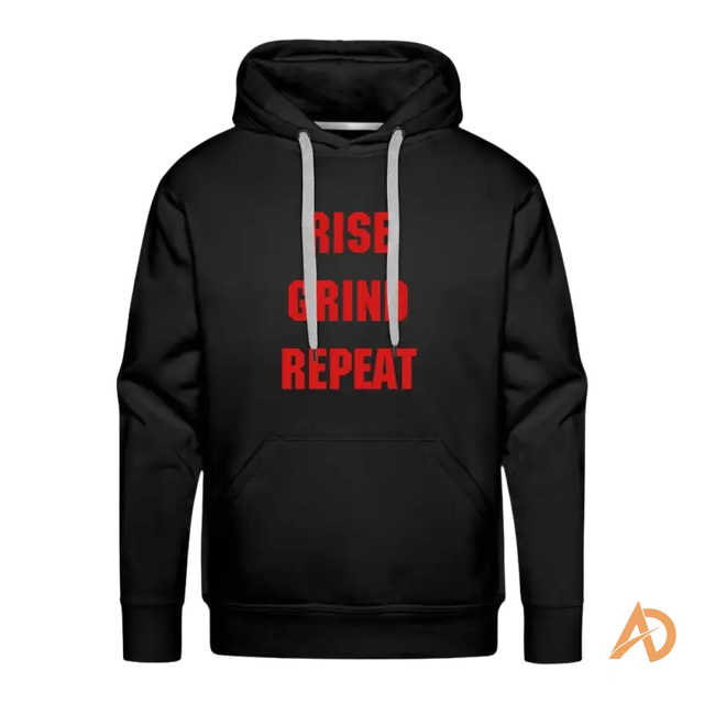 Men’s premium hoodie featuring the Red is Red Repeat design for relentless ambition