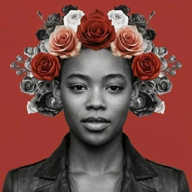 Black excellence icon with roses on her head inspiring future generations