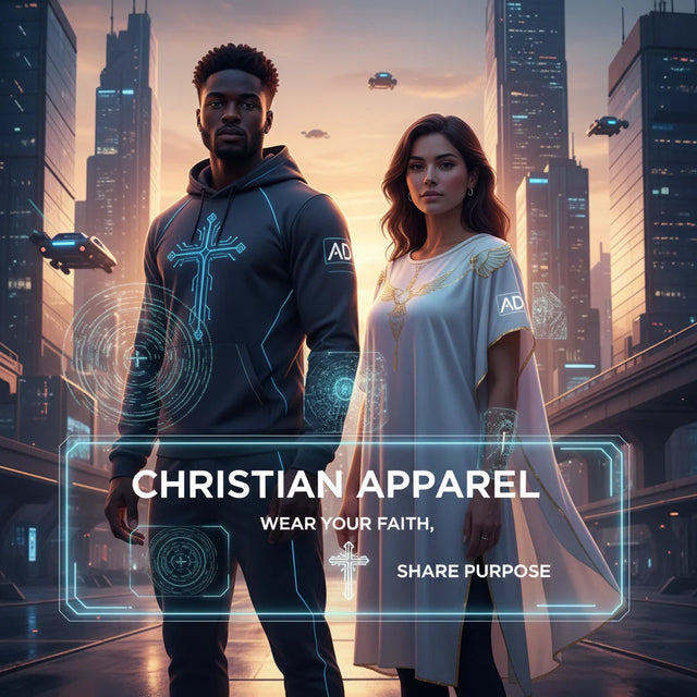 Blue cross hoodie in Christian apparel by Avodah Dynamics