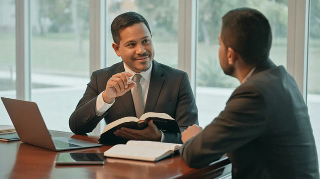 Classic black leather wallet chain with gold accents for entrepreneurial journey