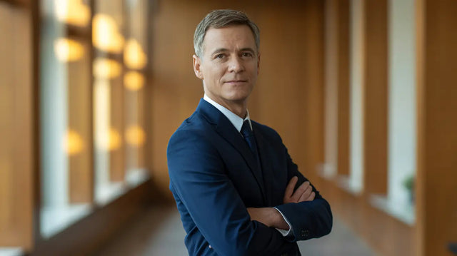 Navy blue wool suit jacket with pinstripes in Christian leadership principles article