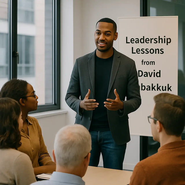 Man in gray blazer, black shirt, and blue jeans embodying divine strategy in leadership