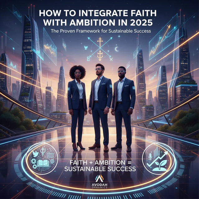 Sleek 2025 business suit for faith-driven professionals integrating faith for sustainable success
