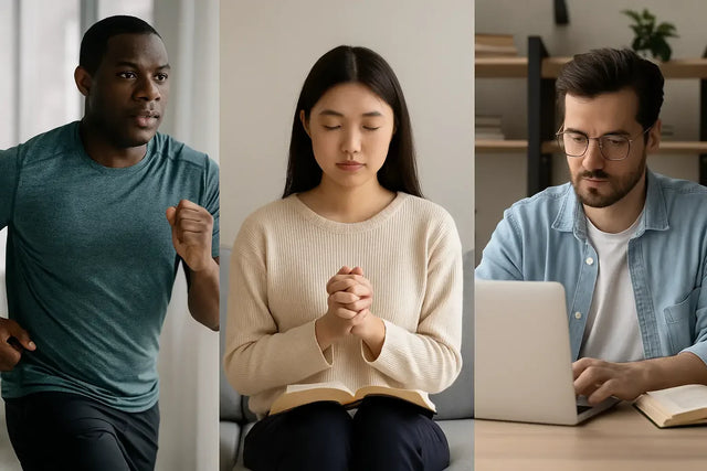 Green t-shirt with May God guide you text, black pants, blue jeans for leadership development