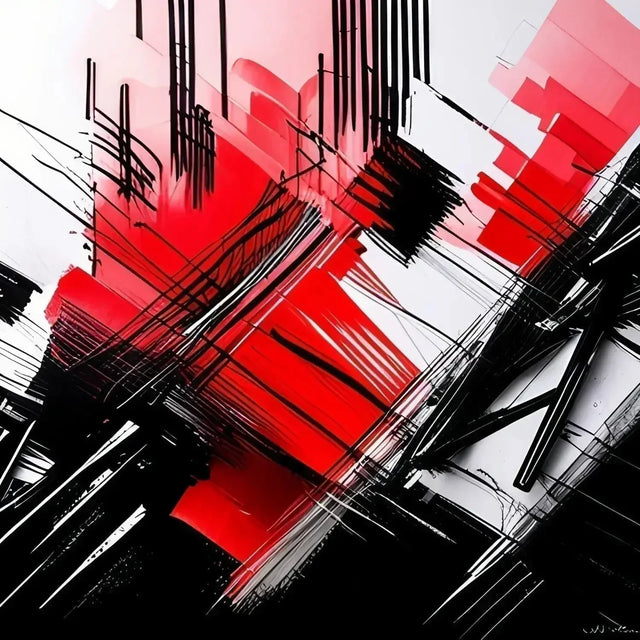 Abstract red and black wallpaper embracing change in uncertainty