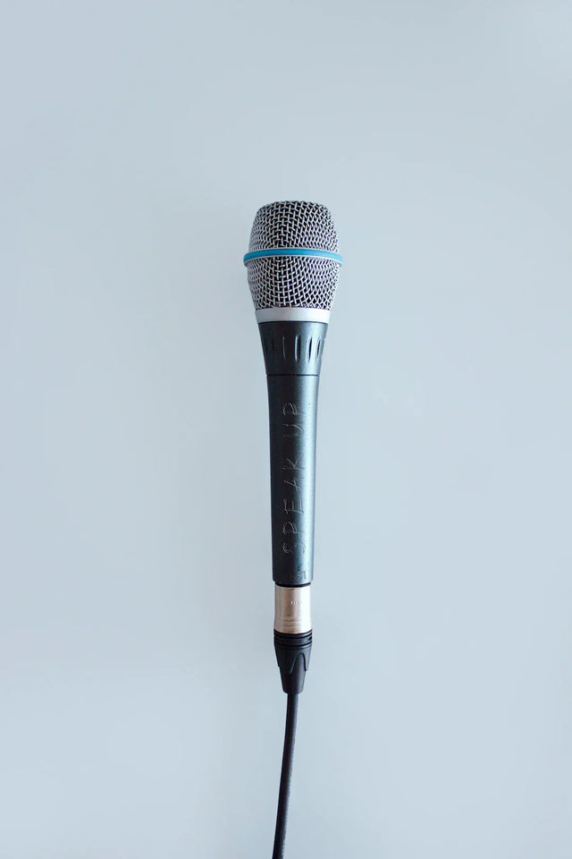 Professional dynamic microphone for igniting connection in brand’s journey.