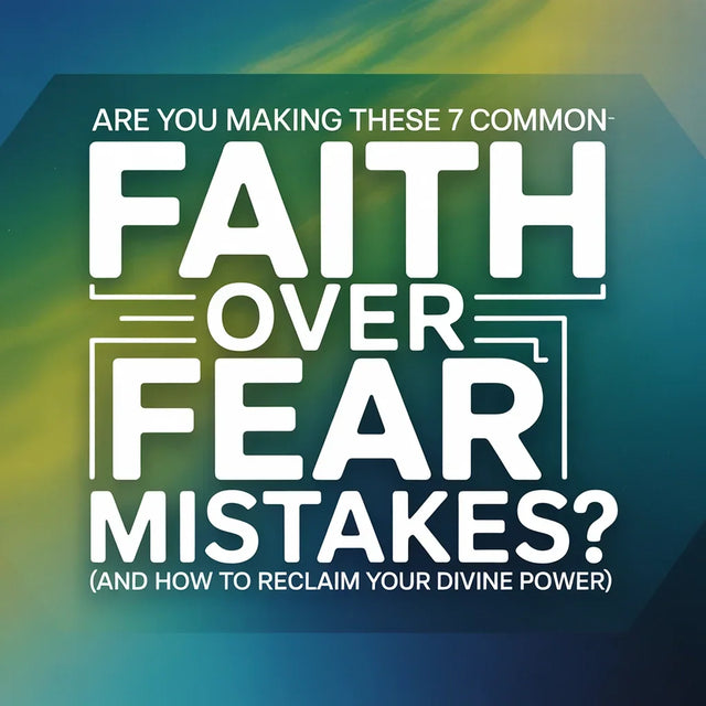 Blue gradient poster with white text and black lines emphasizing divine power and choosing love