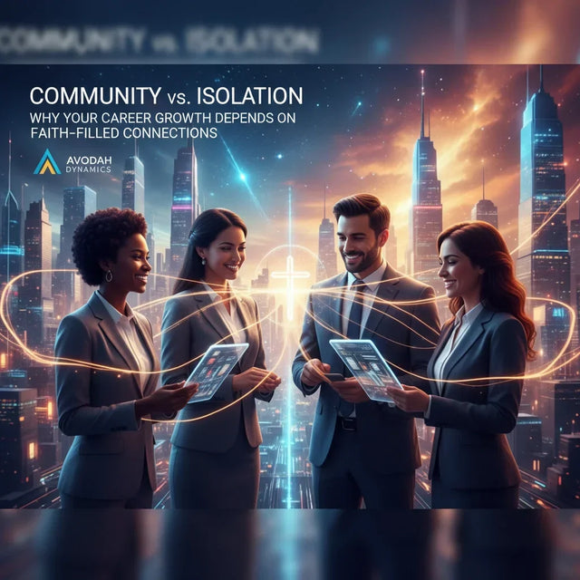 4K Ultra HD screen with vibrant colors showcasing faith-filled professional connections for career growth