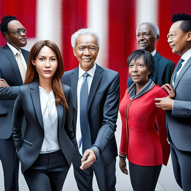 Group of professionals in suits discussing networking strategies for a strong network.