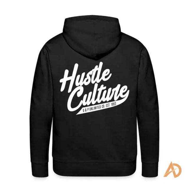 Black hoodie featuring Hot Culture design, showcasing a timeless spirit of Hustle Culture