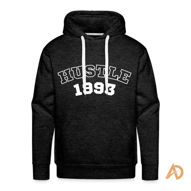 Premium Men’s Hoodie showcasing 1993 Vintage Hustle Hoodie by Hustle Culture