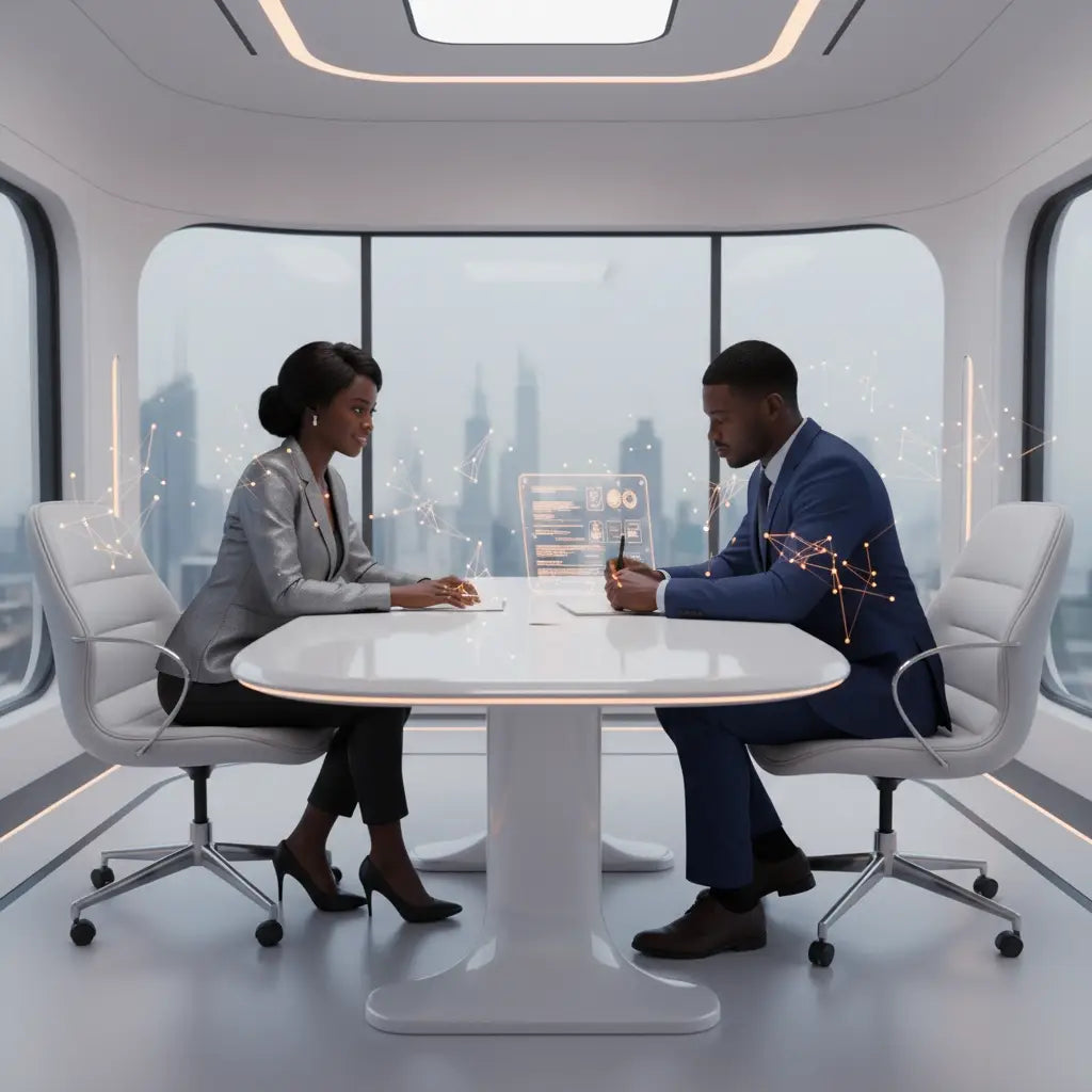 Modern white pedestal table with glass top for faith-fueled success