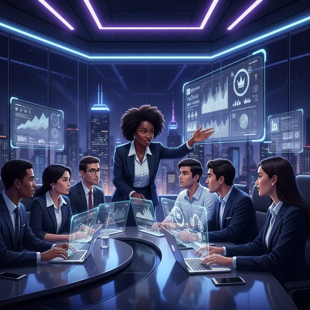 Black laptop with touch screen and holographic display for Christian growth