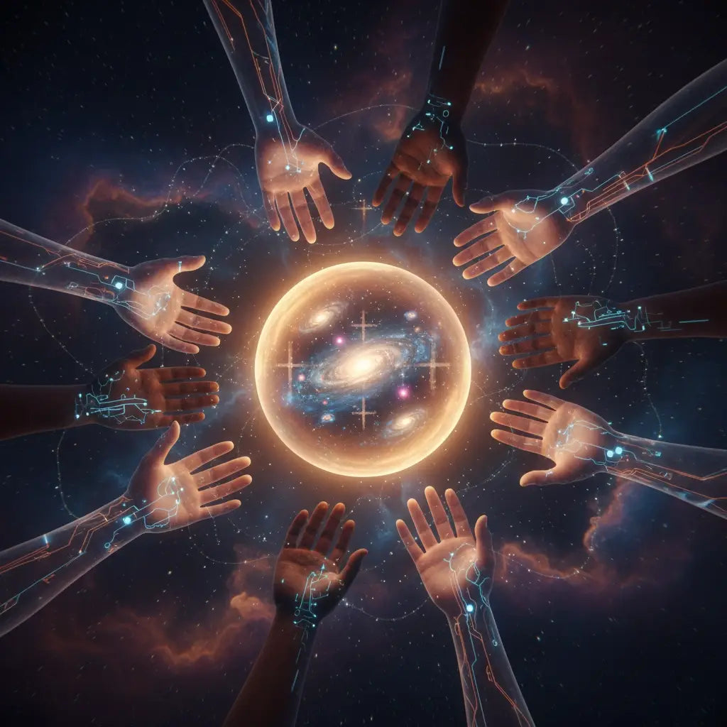 Golden galaxy sphere in faith-based coaching by Avodah Dynamics