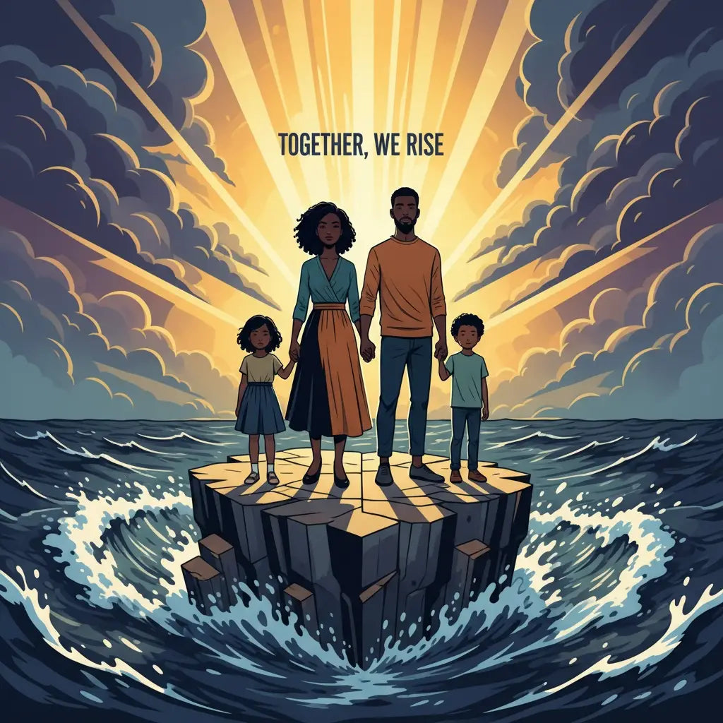 Family on Stone Island during Christian marriage coaching for spiritual growth