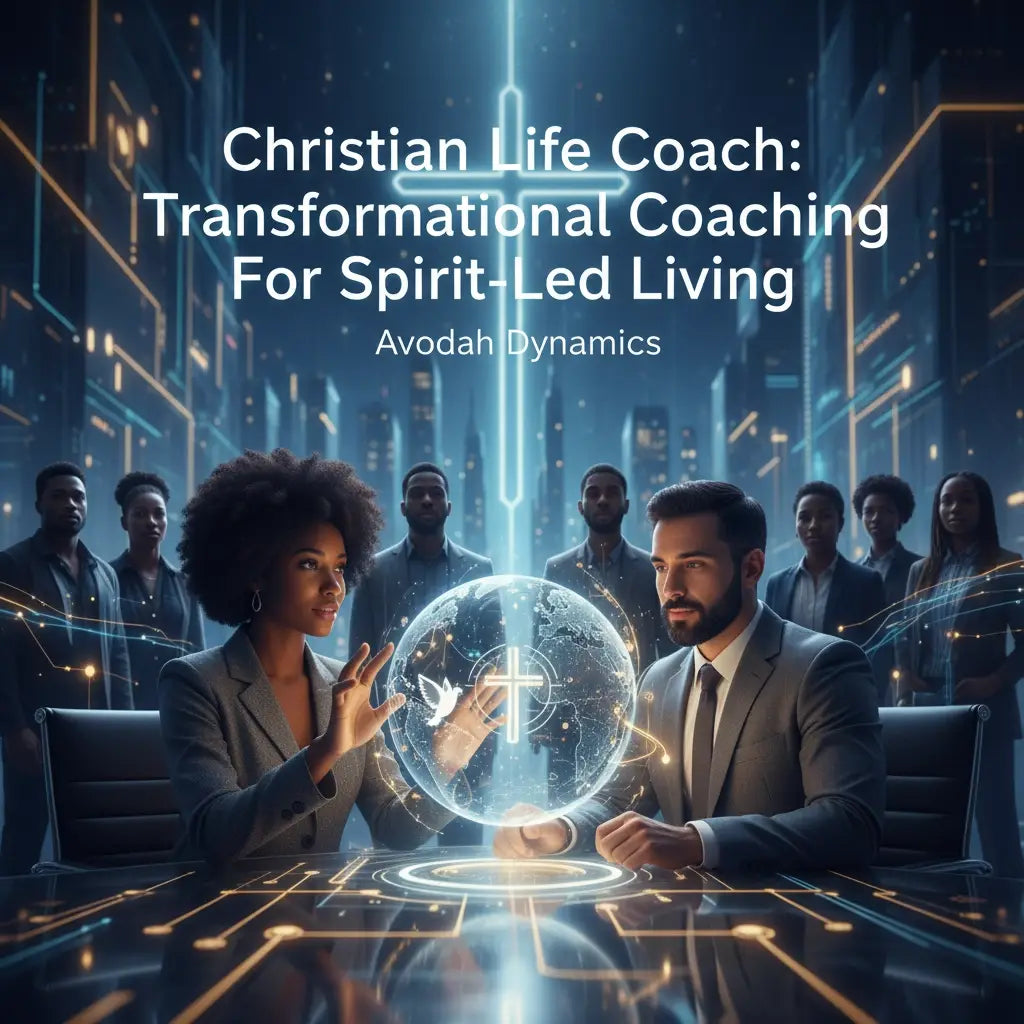 Holographic cross globe for Christian life coach and spirit-led living