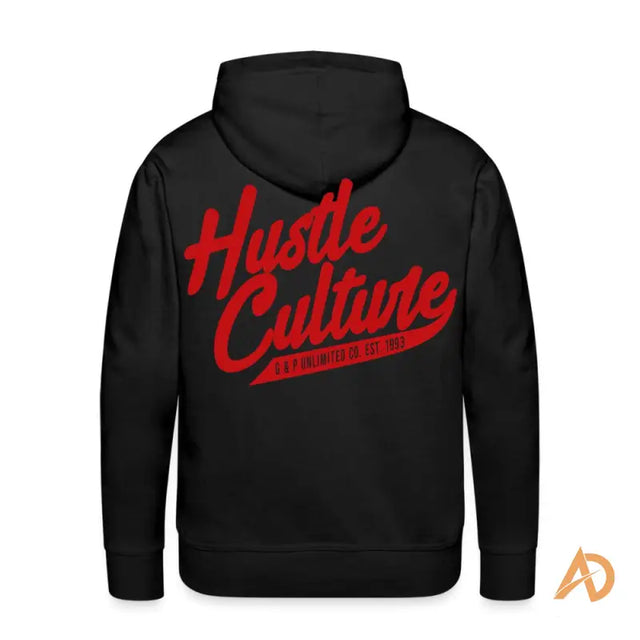 Black premium hoodie featuring Hate Culture from Hustle Culture’s contemporary design