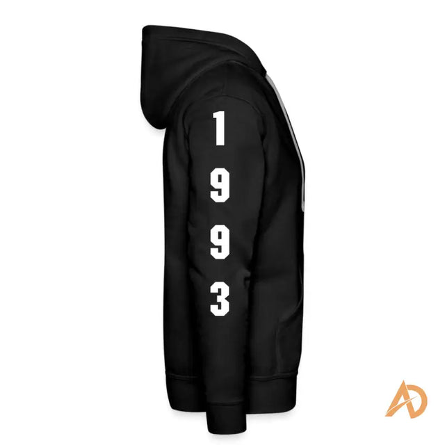 Black Ambition Statement Hoodie by Hustle Culture featuring the number 1, a premium hoodie