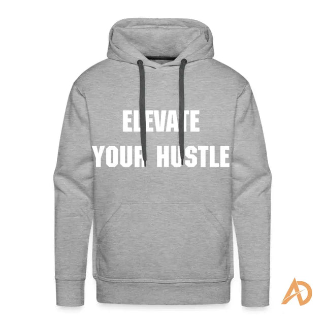 White text on grey Ambition Statement Hoodie by Hustle Culture, a premium hustle hoodie