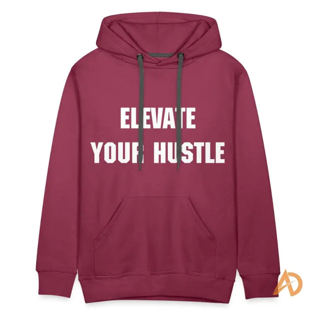 Maroon premium hoodie with Elve You Hu design from Hustle Culture Ambition Statement collection