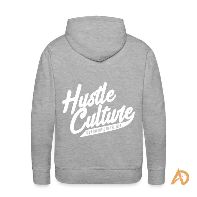 Grey Ambition Statement Hoodie By Hustle Culture featuring Hot Culture print for stylish wear