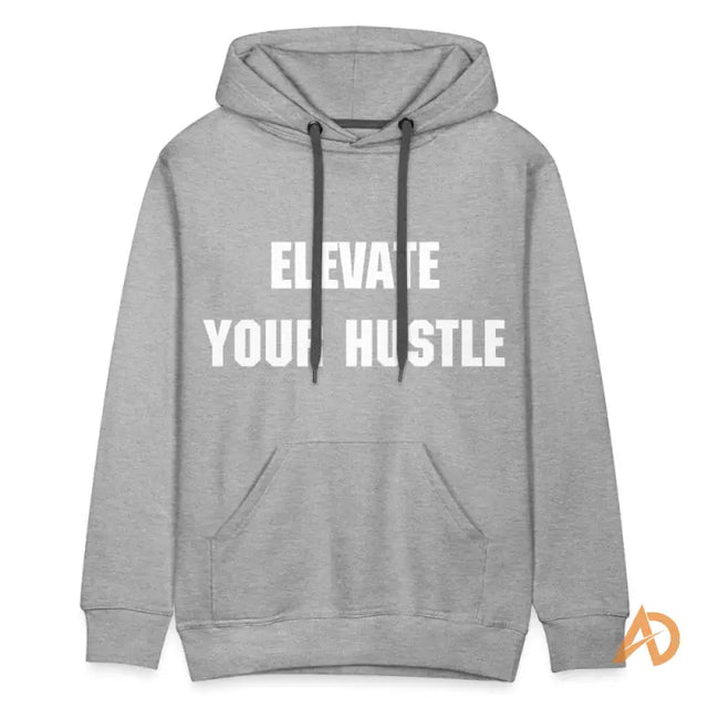 Ambition Statement Hoodie By Hustle Culture in grey and white, a premium hustle hoodie