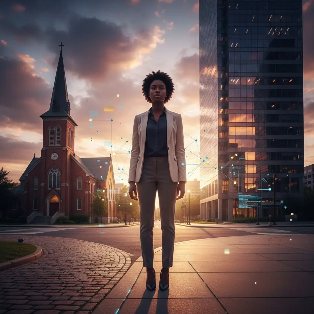 Beige blazer outfit for purpose-driven professionals in Christian communities