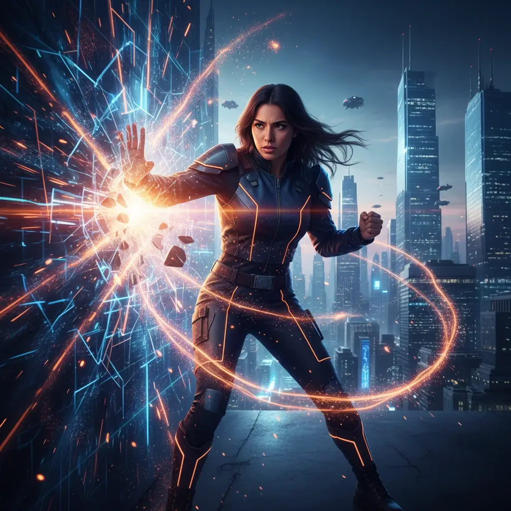 Futuristic black leather jacket from Avodah Dynamics Christian lifestyle brand