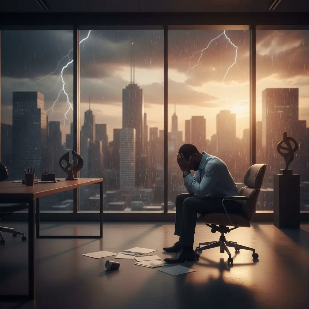 Avodah Dynamics ergonomic black leather office chair with armrests and wheels