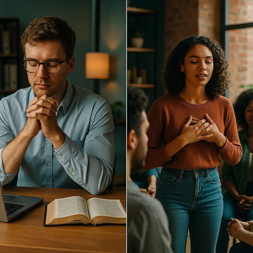 Classic blue denim jeans with distressed details for young mens spiritual revival