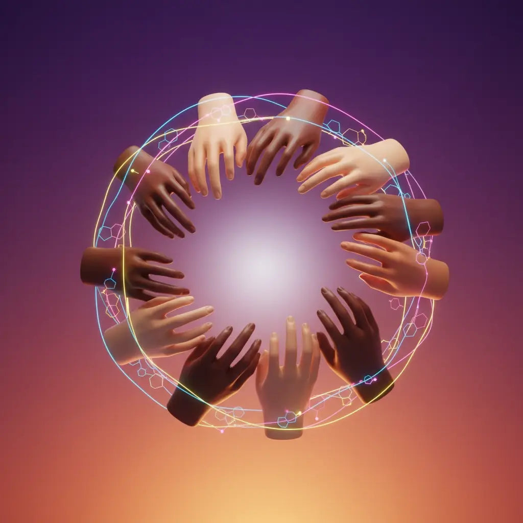 Circular hands light-up toy for overcoming spiritual exhaustion in daily grind