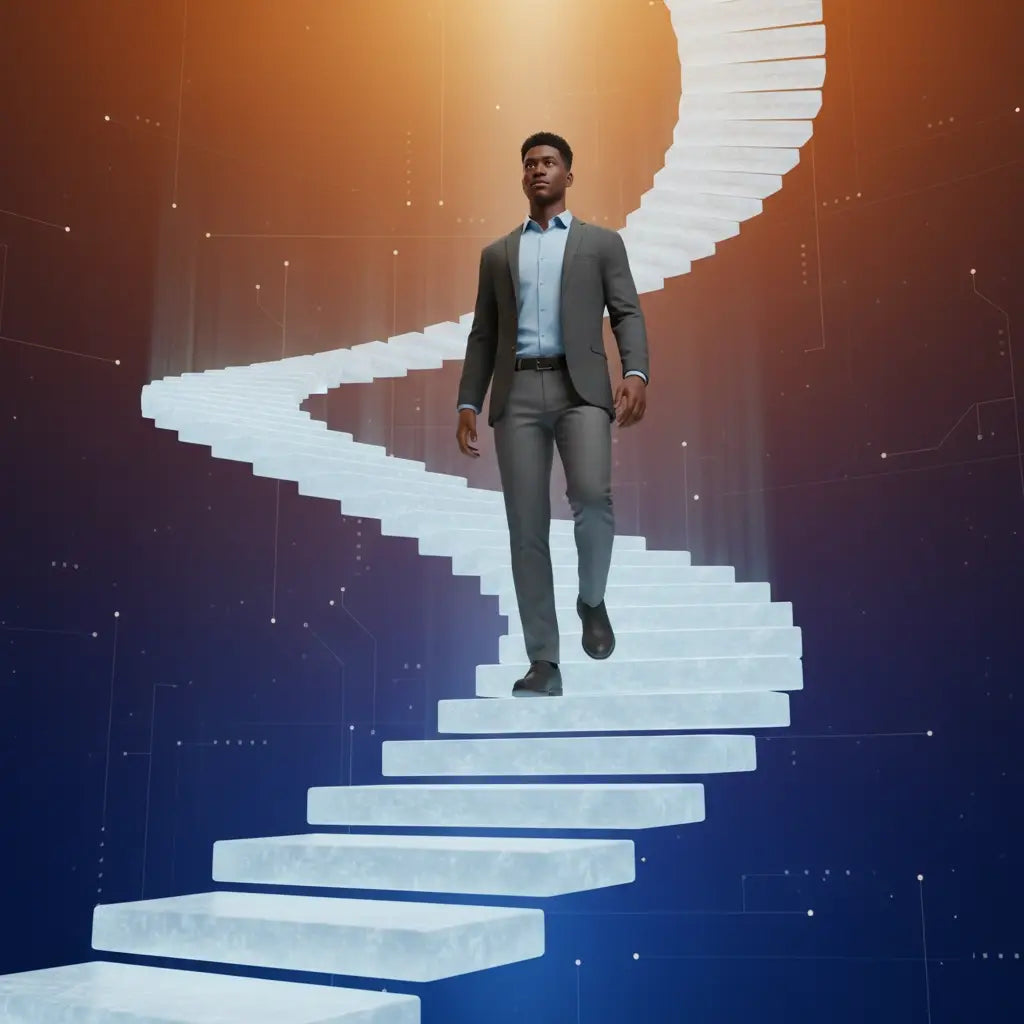 3D-printed gray suit jacket in Christian coaching attire by Avodah Dynamics