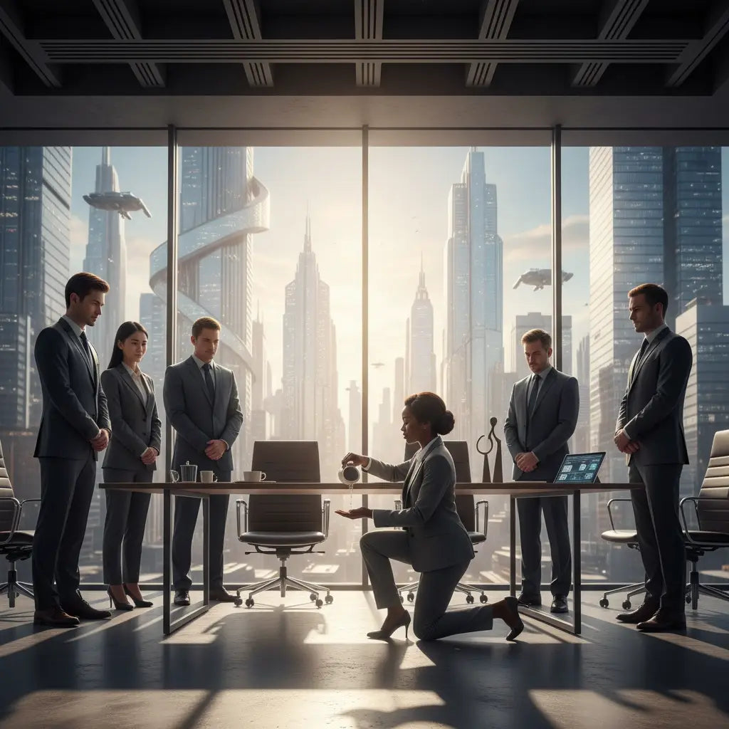 Ergonomic black leather office chair with chrome accents for biblical leadership.