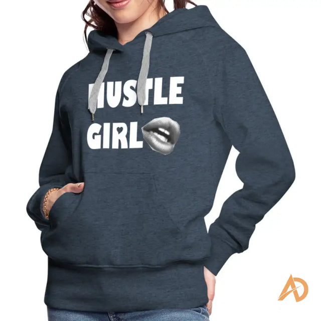 Woman in Empowering Girl Hustle Culture Hoodie, embodying modern woman and hustle culture