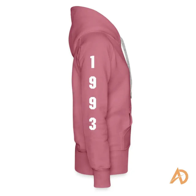 Pink Empowering Girl Hustle Culture Hoodie featuring the number 9 for modern women