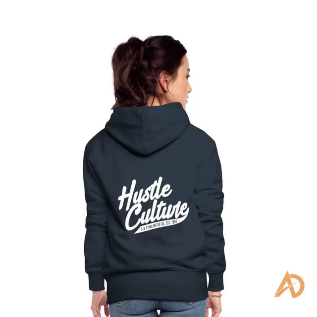 Woman wearing Empowerment Hoodie By Hustle Culture featuring the word hut