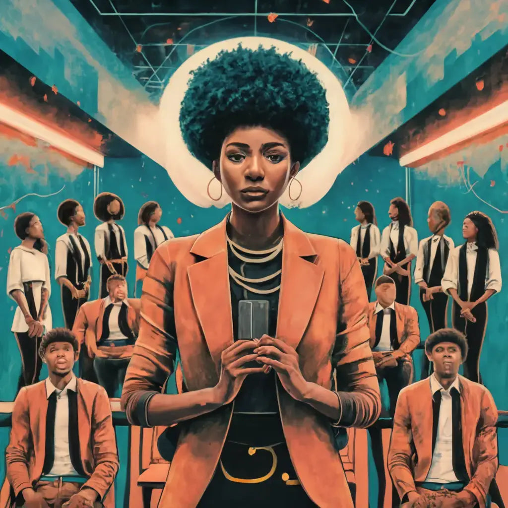 Figure in coral blazer exemplifying servant leadership and communication tools for trust.